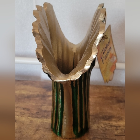 NWT Global Fusion World Traveler Ginkgo Vase - Picture 4 of 6